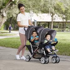Graco Duoglider Double Stroller Lightweight Double Stroller With Tandem Seating Glacier In 2020 Double Strollers Best Double Stroller Stroller