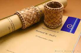 A Woven Wedding Invite Holder Definitely Different Scroll Wedding Invitations Simple Wedding Invitation Design Wedding Invitations