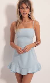 Party Dresses Aubrey Ruffle Dress In Light Blue