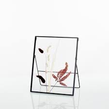 Although i couldn't understand why to press the poor flowers against the glass. Natural Rectangular Picture Frame With Pressed Dried Flowers By Love Dried Flowers
