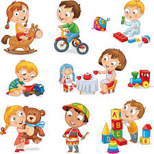 Children Play With Toys Chickdesignshop Kids Playing Cartoon Kids Kids
