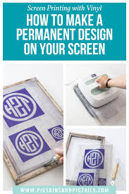 Screen printing transfers for an event means a printer can heat press the garment on demand. Make A Permanent Screen Printing Stencil With Htv Silk Screen Printing Diy Diy Screen Printing Screen Printing