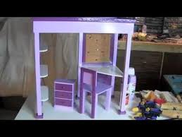 This Is A Loft Bed I Made For My Granddaughter Taylor Since The Video I Added American Girl Furniture American Girl Doll Furniture American Girl Doll House