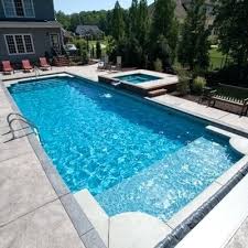 Rectangular Fiberglass Pool Fiberglass Pool With Tanning Ledge Pools Backyard Inground Fiberglass Pools Rectangular Pool