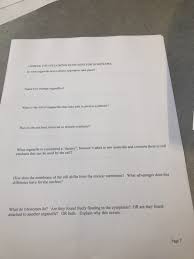 All cells undergo cellular respiration for the production of energy. Solved Answer The Following Questions For Homework In Wha Chegg Com