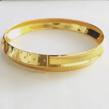 22k multi tone men's domed kada bangle w/ centered white gold stripe. Fashion Wedding Mens Bracelets Gold