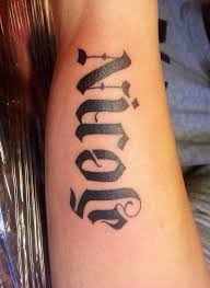 Flip Script Of My Kids Names One Side Says Nicole The Other Side Sean Sick Tattoo Tattoo Quotes Tattoo Designs