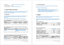 Project Status Report Template Microsoft Word Templates