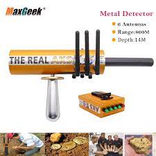Free shipping for many products! Maxgeek The Real Aks Long Range Professional Metal Detector 6 Antennas Underground Gold Detector Search Range 1200m Depth 14m Industrial Metal Detectors Aliexpress