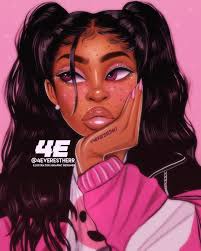 Estherr La Main D Or On Instagram Bubble Gum 90 S Fever Commissions Are Open Holl In 2020 Black Girl Art Black Girl Magic Art Girls Cartoon Art
