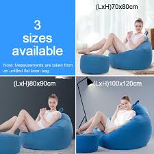 Bean Bag Sofa Chairs Cover Without Filler Pouf Lounger Chaise Living Room Furniture Puf Beanbag Sofas O Bean Bag Chair Kids Giant Bean Bag Chair Bean Bag Chair