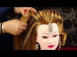 Braided Updo Hairstyle For Medium Long Hair Tutorial Prabha Makeover Youtube Long Hair Tutorial Braided Hairstyles Updo Hair Videos