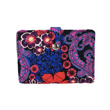 Colorful mexican tropical fiesta floral seamless pattern. Vera Bradley Signature Travel Passport Wallet Floral Fiesta