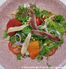 Recette Salade Aux Anchois Sur Recoin Fr Recette Salade Aux Anchois Recette Salade Recette