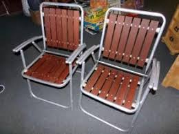 Vintage Wood Slat Aluminum Patio Folding Porch Chairs Outdoor Outdoor Chairs Porch Chairs Aluminum Patio