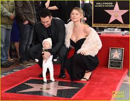 Adam levine made a guest appearance on the ellen degeneres show and discussed his recent marriage to behati prinsloo. Adam Levine Wife Behati Prinsloo Bring Baby Dusty Rose To Hollywood Walk Of Fame Ceremony Behati Prinsloo Adam Levine Wife Night Out Dress