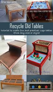 5 Diy Ideas To Recycle Old Tables Like Coffee Or Side Tables Into Awesome Practical Fun Lego Tables Old Tables Lego Table Diy Lego Table