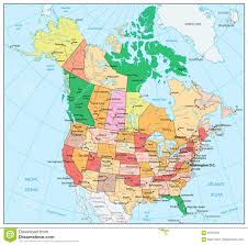Landkarte von den usa und kanada für powerpoint mit länderbeschriftung, 3d globus nordamerika. Usa Und Grosse Ausfuhrliche Politische Karte Kanadas Mit Zustanden Provinc Vektor Abbildung Illustration Von Kontinent Atlantisch 84432397