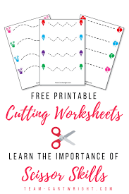 These scissor skills worksheets will be perfect for children who tend to ask for a lot of help with cutting pictures. Cutting Activities For Preschoolers Team Cartwright