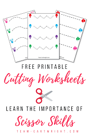Your child will develop fine motor control skills while having fun using scissors to cut lines and shapes. Cutting Activities For Preschoolers Team Cartwright