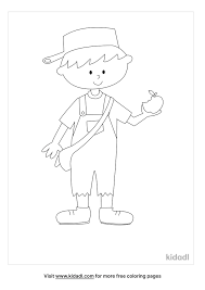 These spring coloring pages are sure to get the kids in the mood for warmer weather. Johnny Appleseed Coloring Pages Free People Coloring Pages Kidadl