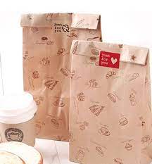 28x15x9cm Bread Take Away Packaging Food Bag Greaseproof Kraft Food Packing Bags Lunchboxen Box Just For You