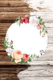 floral frame on a wooden background vector free image by rawpixel com adj donlaya ploy gold wallpaper background floral floral border design
