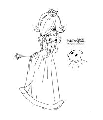 Princess Rosalina From Mario Lineart By Jadedragonne On Deviantart Cute Coloring Pages Disney Coloring Pages Coloring Books