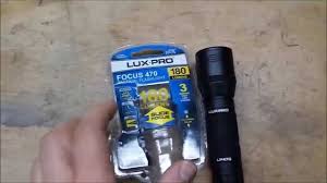 Product Review Lux Pro Lp 470 Led Flashlight Youtube