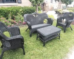 Stunning Black Wicker Set On Our Lawn Looking For A New Home Garden Patiofurniture Summern Patio Furniture For Sale Outdoor Furniture Sets Patio Furniture