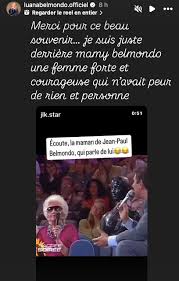 Luana Belmondo très émue en redécouvrant une vidéo de son ex-mari Paul en  compagnie de