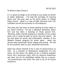 Letters of Recommendation