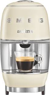Compact and easy to use, with a lavazza coffee machine it is easy to make a professional italian espresso right in your own home or office: Lavazza 18000465 A Modo Mio Smeg Capsule Machine Cream At The Good Guys