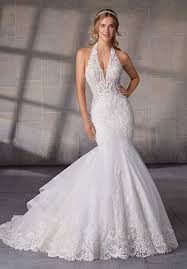 This is a romantic dress perfect for younger brides. Halter Wedding Dresses The Knot