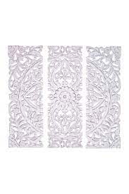 Wood Wall Panels White Wash Set Of 3 Lattice Wall Wooden Wall Art Stencils Wall