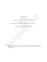 Pdf Coping In Sport