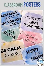 Mindfulness Resilience Well Being Posters Inspirational Quotes Fun Classroom Activities Mindfulness Back To School Activities