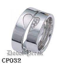 Cincin Perak Pasangan Dengan Desain Hati Simple Dengan Arsiran Halus Cincin Cowok Polos Tanpa Batu Dan Cincin Cewek Dihiasi Dengan Perak Cincin Cincin Perak