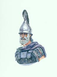 Macedonian Officer With A Thracian Style Helmet By Steven Graham Walsh The Purple Colour Was Very Popular Antike Griechische Krieger Griechische Geschichte
