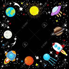 See ufo cartoon stock video clips. Spaceship In Space Among Stars Planet Earth And Moon Mars Royalty Free Cliparts Vectors And Stock Illustration Image 110641367