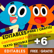 A list of 2 titles. 6 Free The Amazing World Of Gumball Birthday Invitations For Edit Customize Print Or Send Via Whatsapp Fiestas Con Ideas