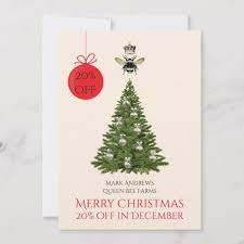 Bee Crown Farm Or Apiary Business Holiday Card Zazzle Com In 2020 Business Holiday Cards Holiday Design Card Holiday Cards