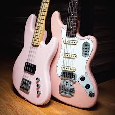 Hand made custom pick guards for just about any electric guitar or bass. Fender Basses Are Lookin Pretty In Shell Pink Which Would You Grab First The Bass Vi Or The Flea Signature Jazz Bass Fender Bass Fender Bass Guitar Guitar