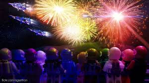 New Years In Space Lego Photo Deep Space Fireworks Show