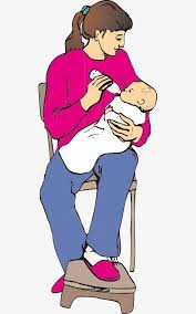 المثال التوضيحي الأم يغذي الزجاجة baby cartoon cartoon illustration mother feeding