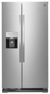 The configuration makes it easy to stay organized with gallon door storage and crisper drawers that keep fruits and vegetables fresh and accessible. Kenmore 50043 25 Cu Ft Side By Side Refrigerator With Ice Water Dispenser Stainless Steel