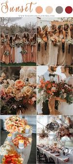 Sunset Orange Fall Wedding Color Ideas Weddings Weddingideas Weddingcolors Fallweddin Orange Wedding Colors Fall Wedding Color Schemes Wedding Theme Colors
