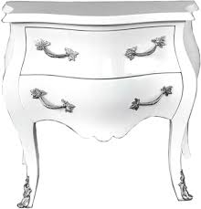 Homfa kommode sideboard schrank schubladenkommode highboard anrichte mit 2 türen 5 fächern weiß 80 x 23.5 x119cm. Casa Padrino Barock Kommode 80 Cm Weiss Silber Mobel Barockmobel