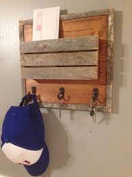 Key Rack And Mail Holdermail Organizer Key Holder Hat Rack Coat Rack Storage Rustic Organizer Reclaimed 3 Letter Holder Diy Projects Hat And Coat Hooks