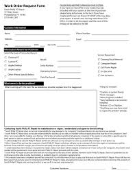 Computer service work order form. 28 Work Order Request Form Free To Edit Download Print Cocodoc